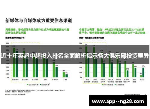 近十年英超中超投入排名全面解析揭示各大俱乐部投资差异