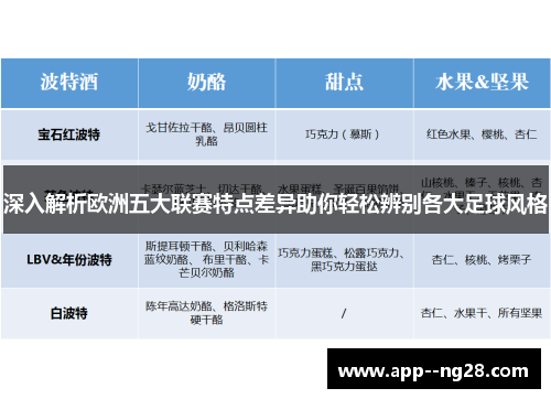 深入解析欧洲五大联赛特点差异助你轻松辨别各大足球风格